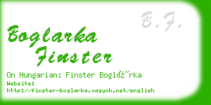 boglarka finster business card